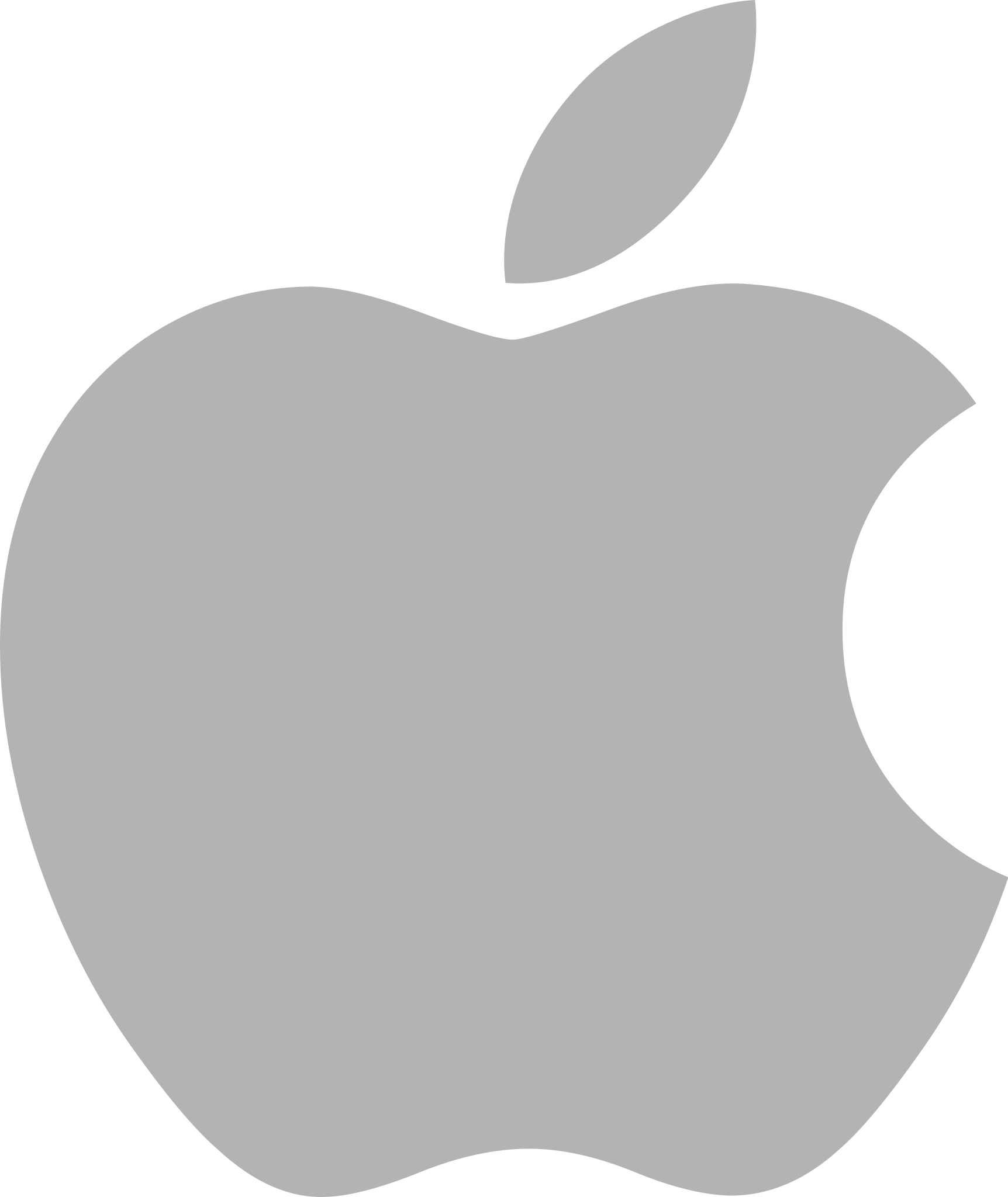 Apple logo in grey